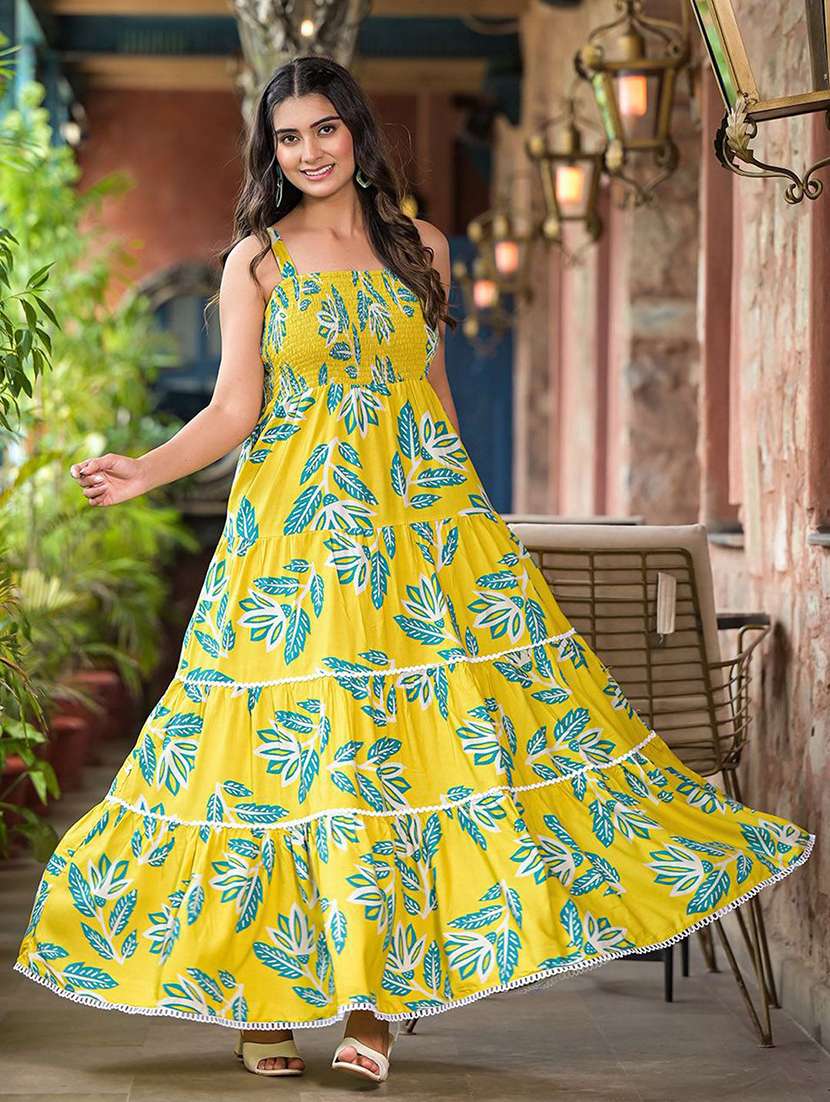 Women Printed Sleeveless Tiered Dress - 22579096 -  Standard Image - 5