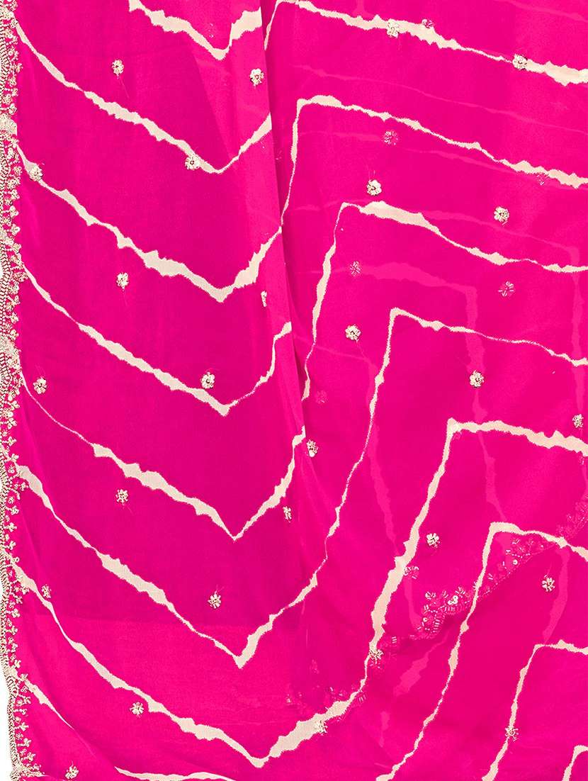 women leheriya printed saree with blouse - 22579360 -  Standard Image - 3