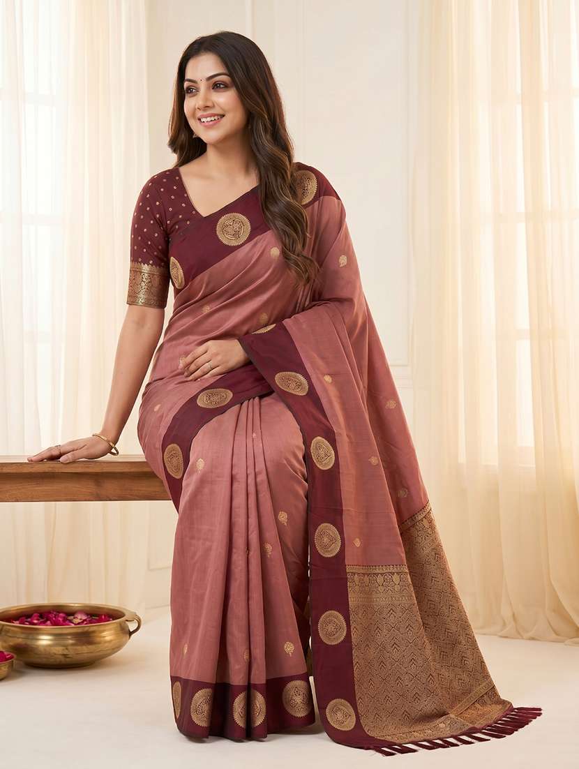 women self design banarasi saree with blouse - 22579367 -  Standard Image - 5