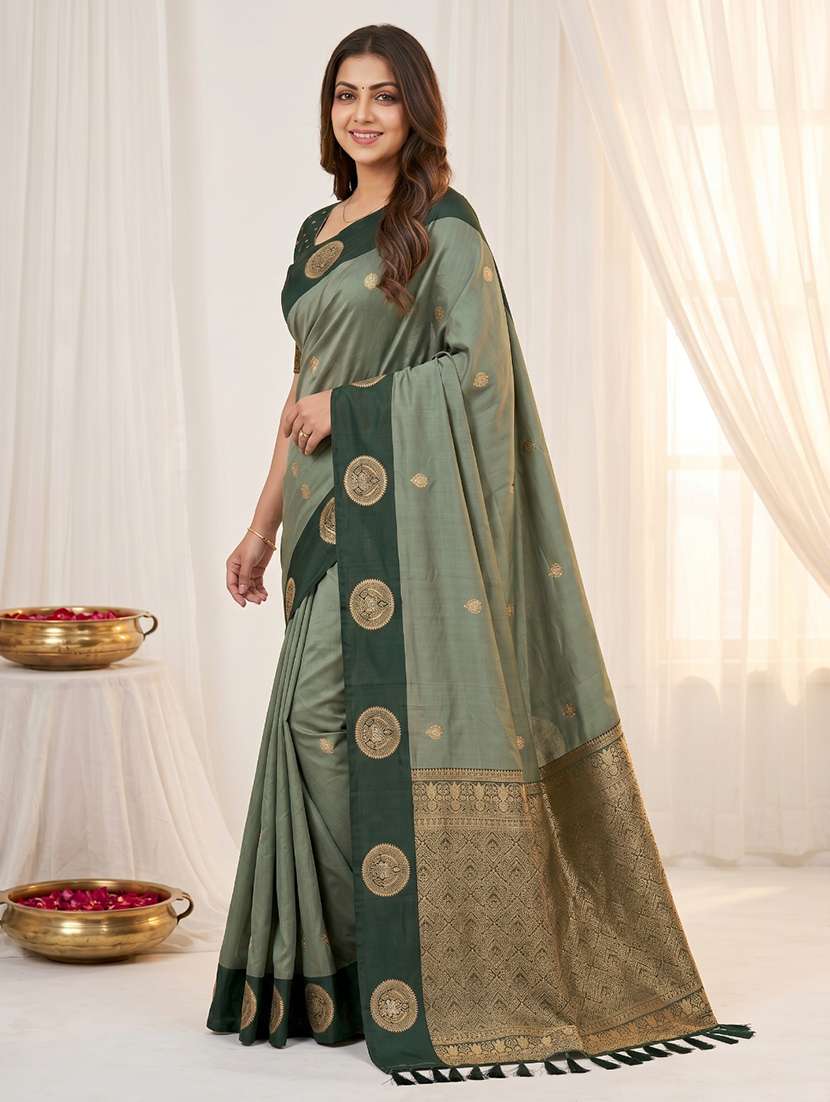 women self design banarasi saree with blouse - 22579371 -  Standard Image - 3