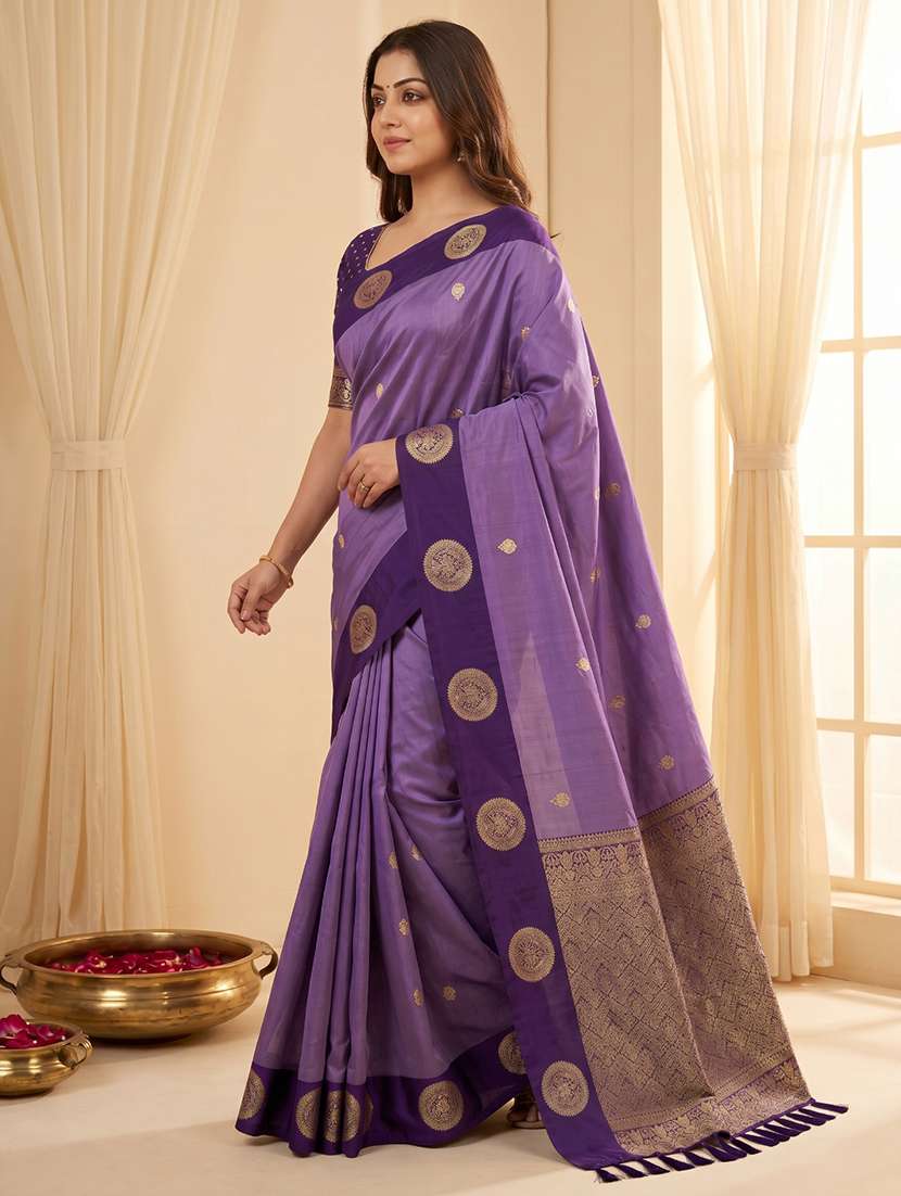 women self design banarasi saree with blouse - 22579373 -  Standard Image - 3
