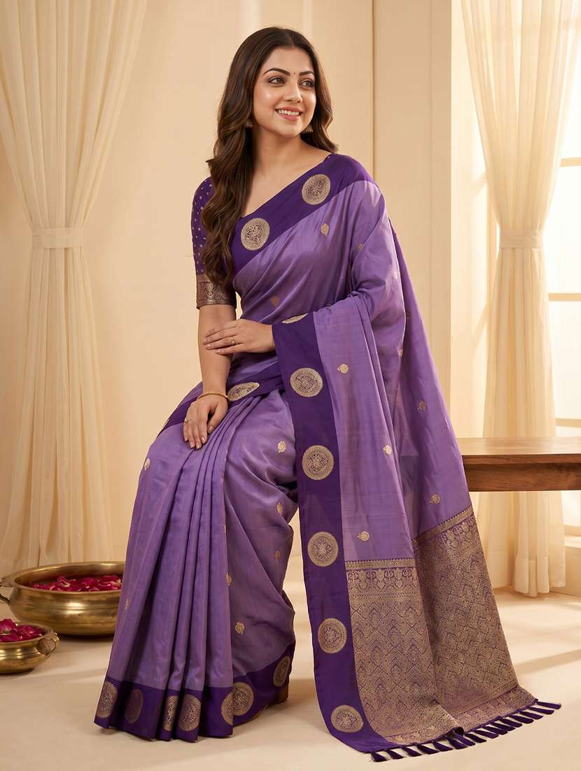 women self design banarasi saree with blouse - 22579373 -  Standard Image - 5