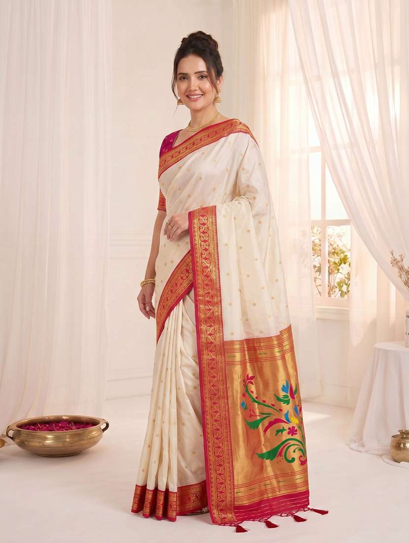 women self design paithani saree with blouse - 22579382 -  Standard Image - 3