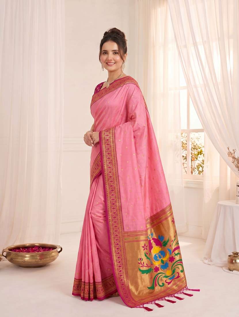 women self design paithani saree with blouse - 22579384 -  Standard Image - 3