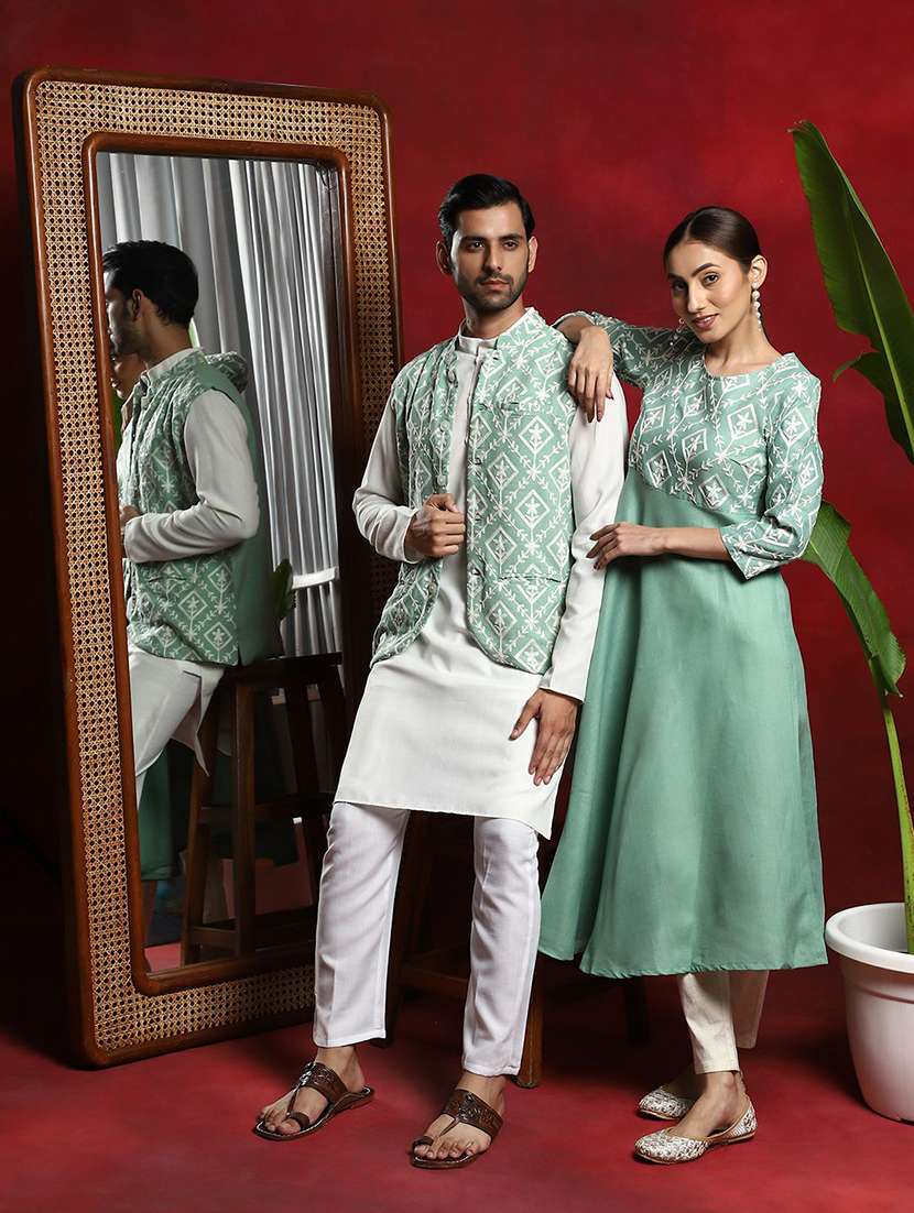 women embroidered three quarter sleeves anarkali kurta - 22579399 -  Standard Image - 5