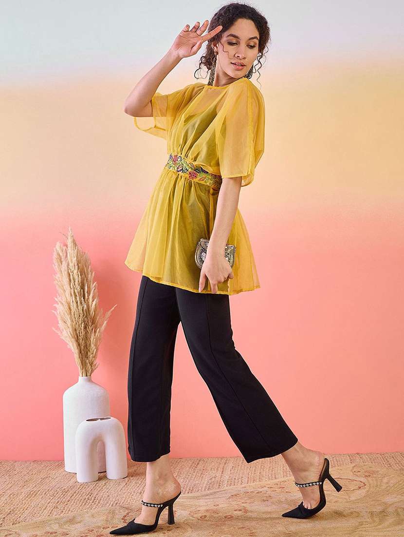 women embroidered kimono sleeves regular top - 22579433 -  Standard Image - 5