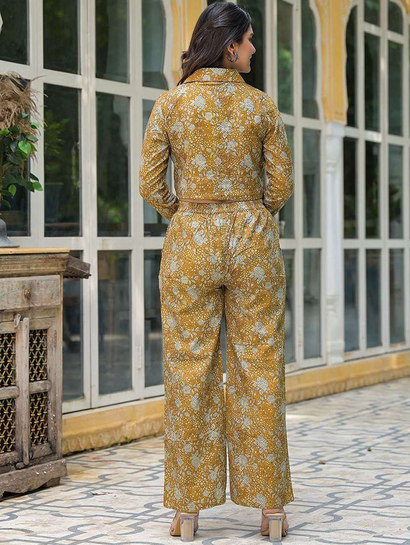 women printed long sleeves shirt and trouser co-ord set - 22579493 -  Standard Image - 5