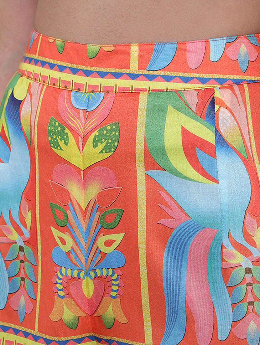 women printed short sleeves top and palazzo co-ord set - 22579507 -  Standard Image - 5