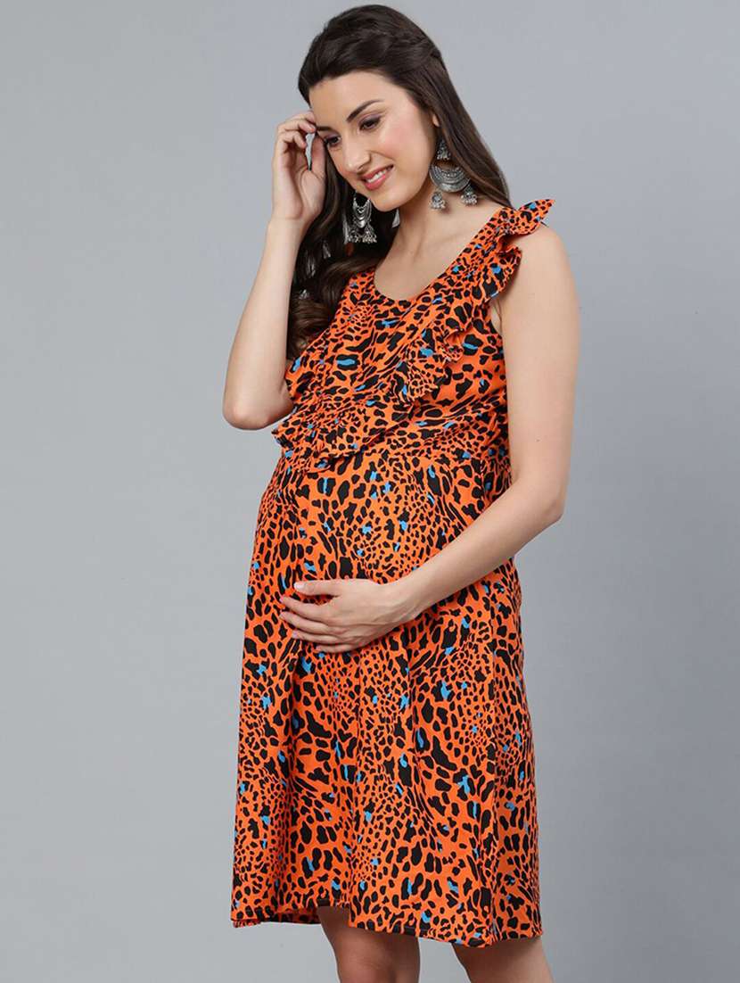 women printed sleeveless maternity dress - 22579514 -  Standard Image - 3