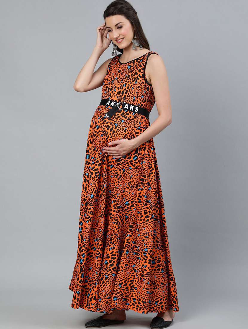 women printed sleeveless maternity dress - 22579515 -  Standard Image - 3