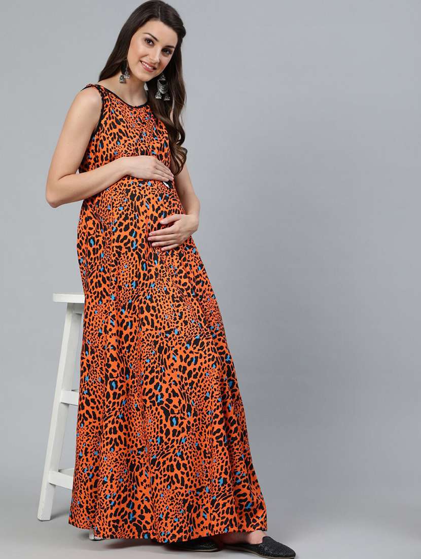 women printed sleeveless maternity dress - 22579515 -  Standard Image - 5