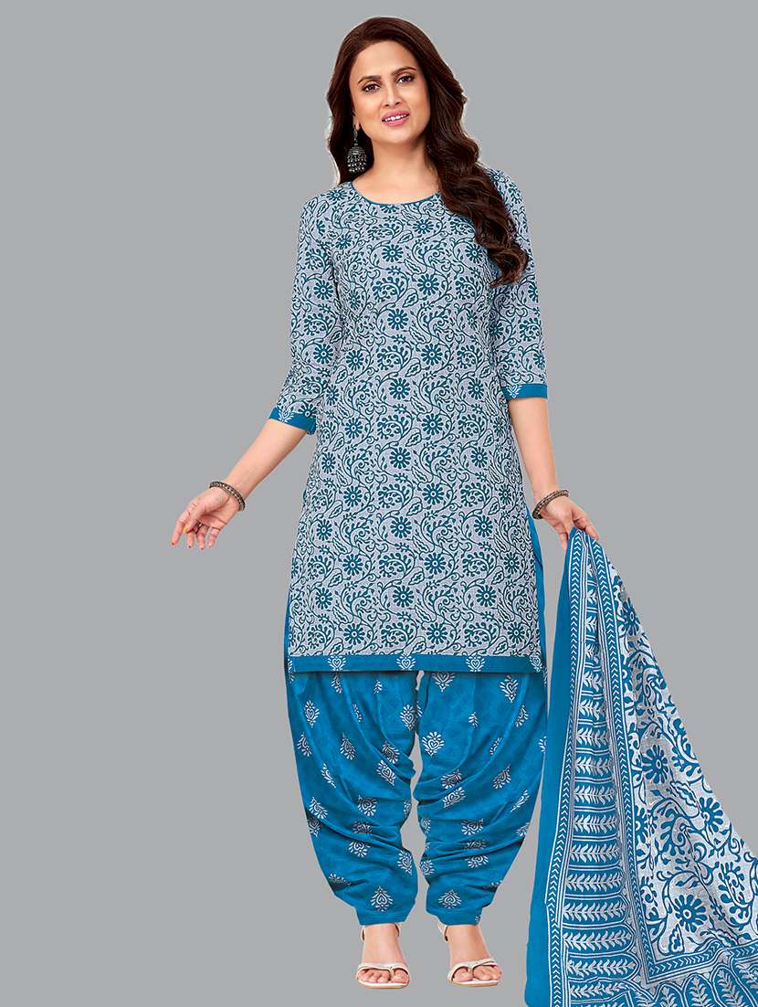 women printed unstitched suit set