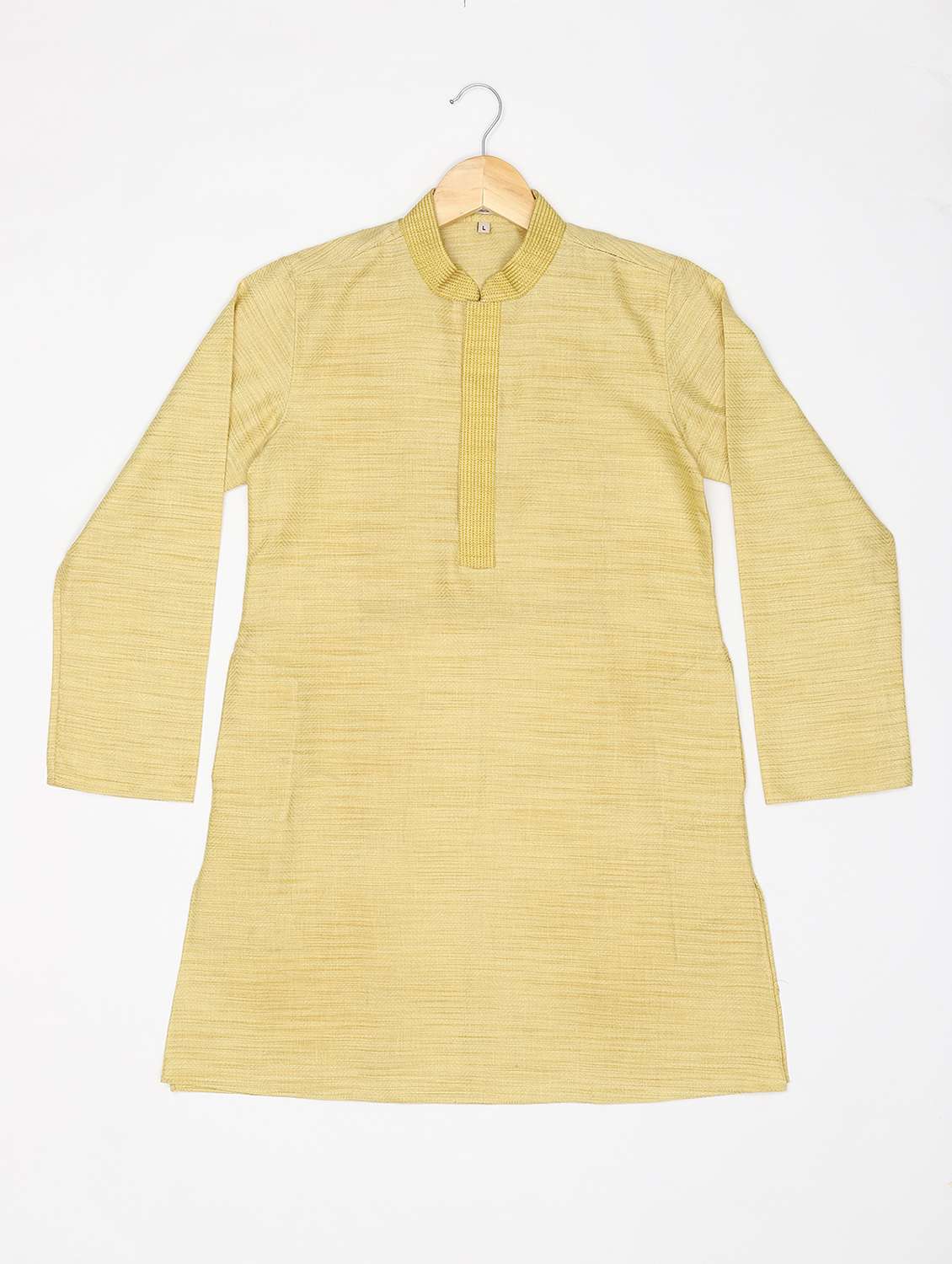 boys self design long sleeves kurta