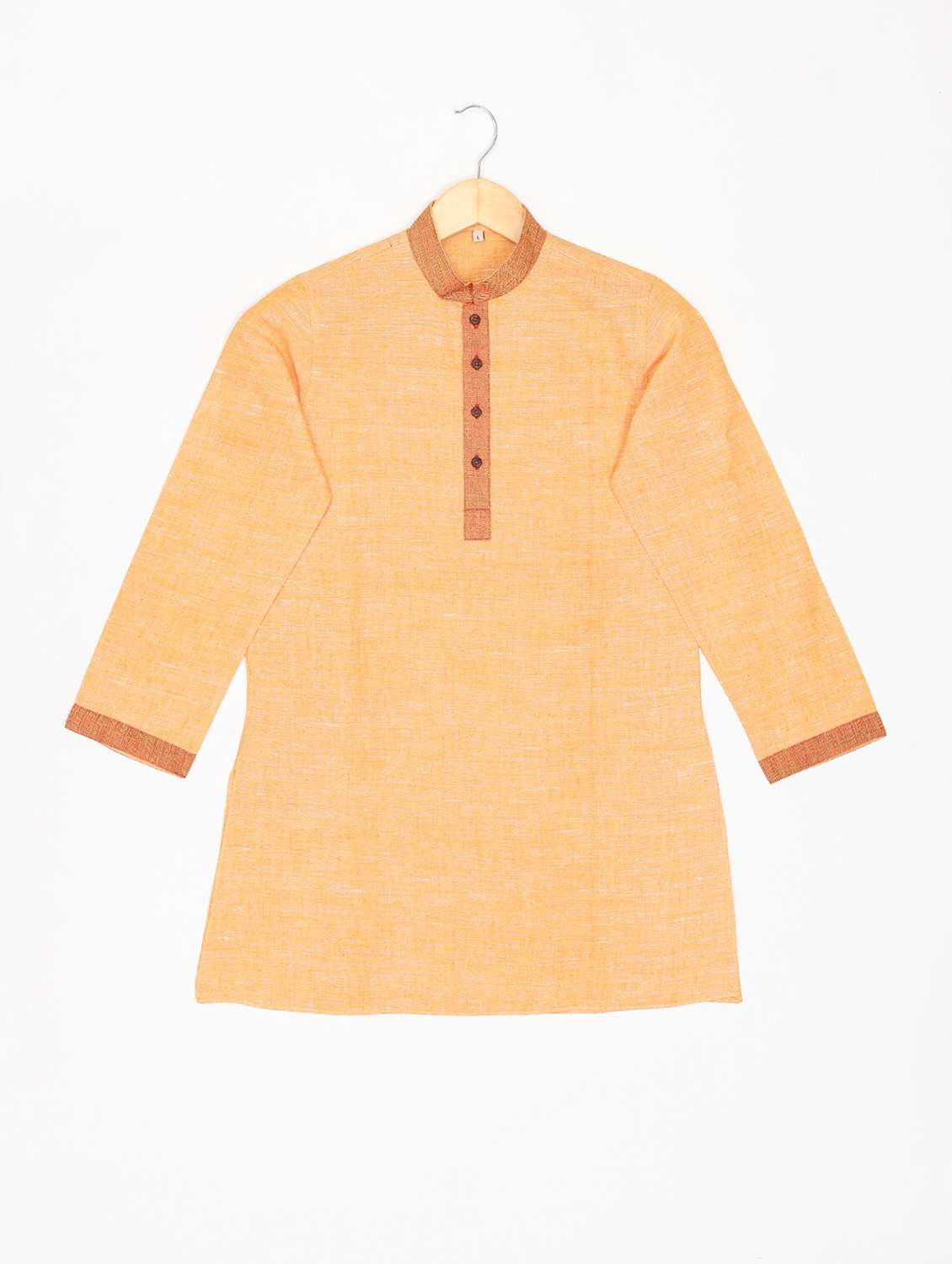 boys self design long sleeves kurta