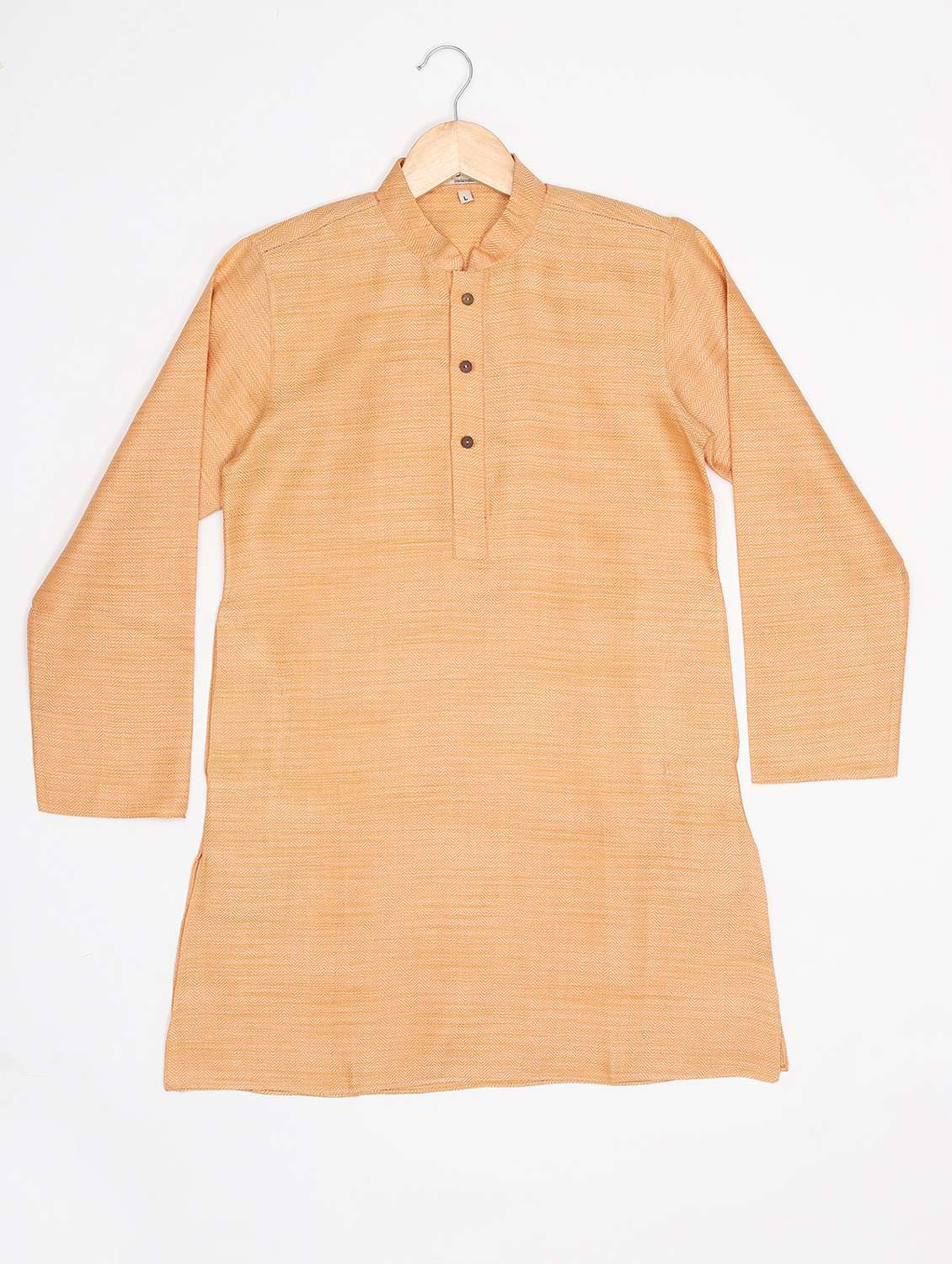 boys self design long sleeves kurta