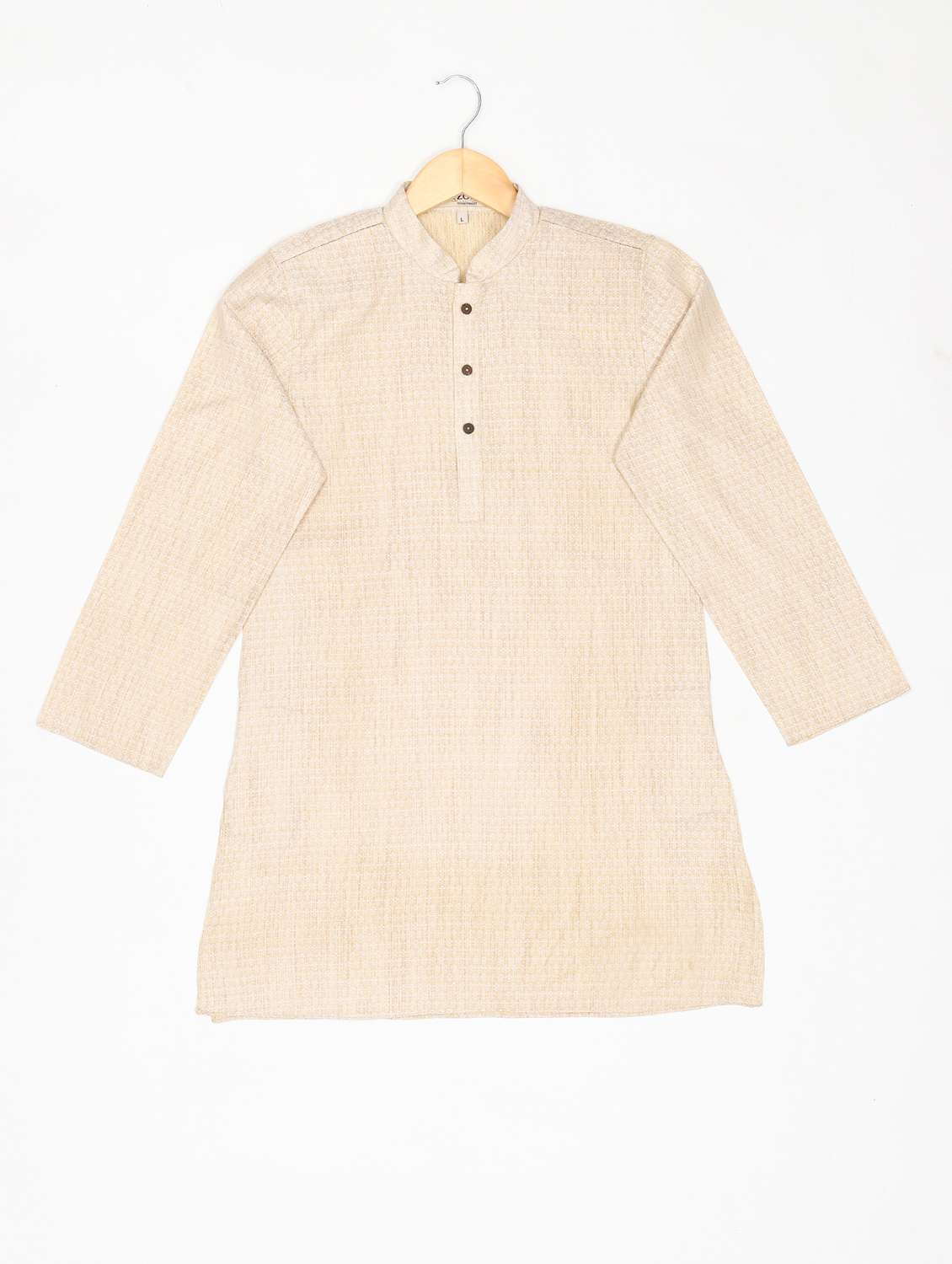 boys self design long sleeves kurta