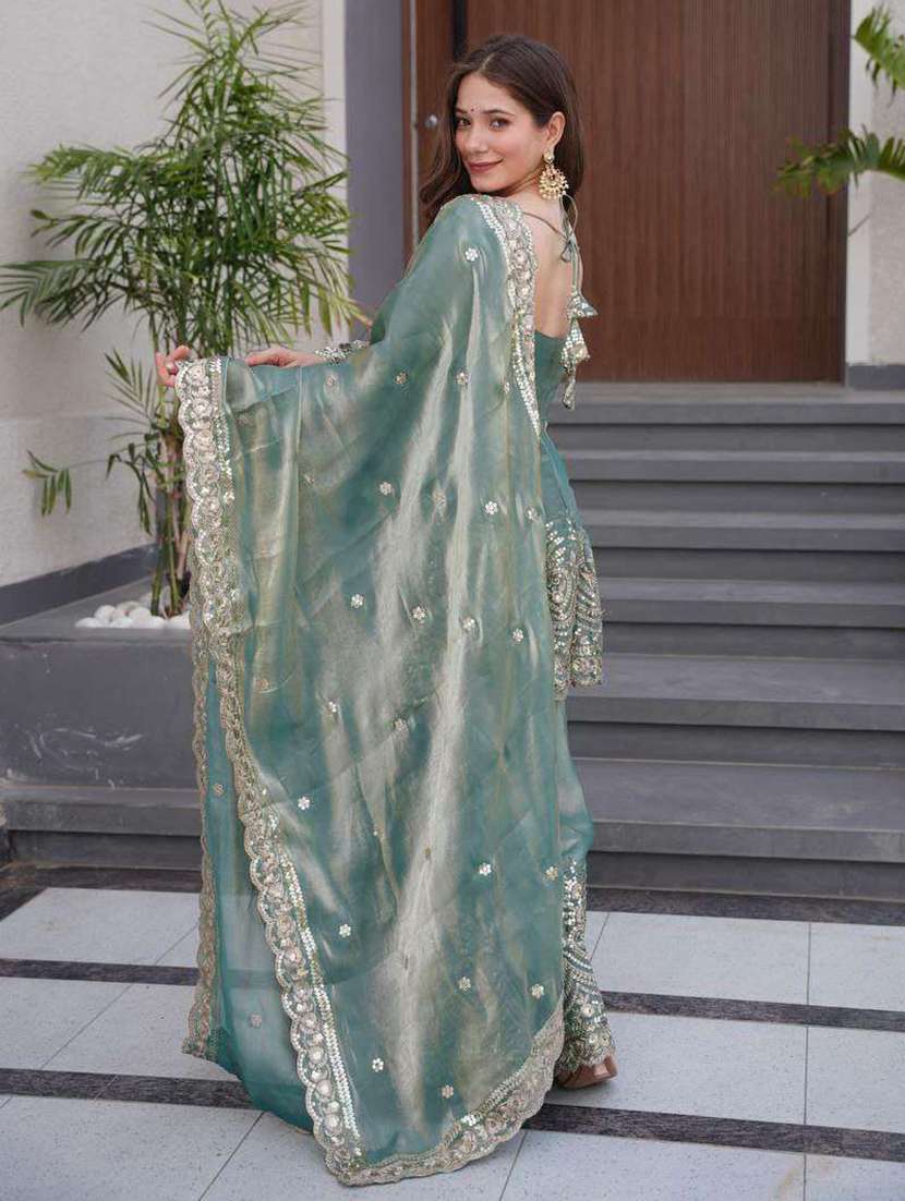 women embroidered long sleeves kurta palazzo set with dupatta - 22579779 -  Standard Image - 3