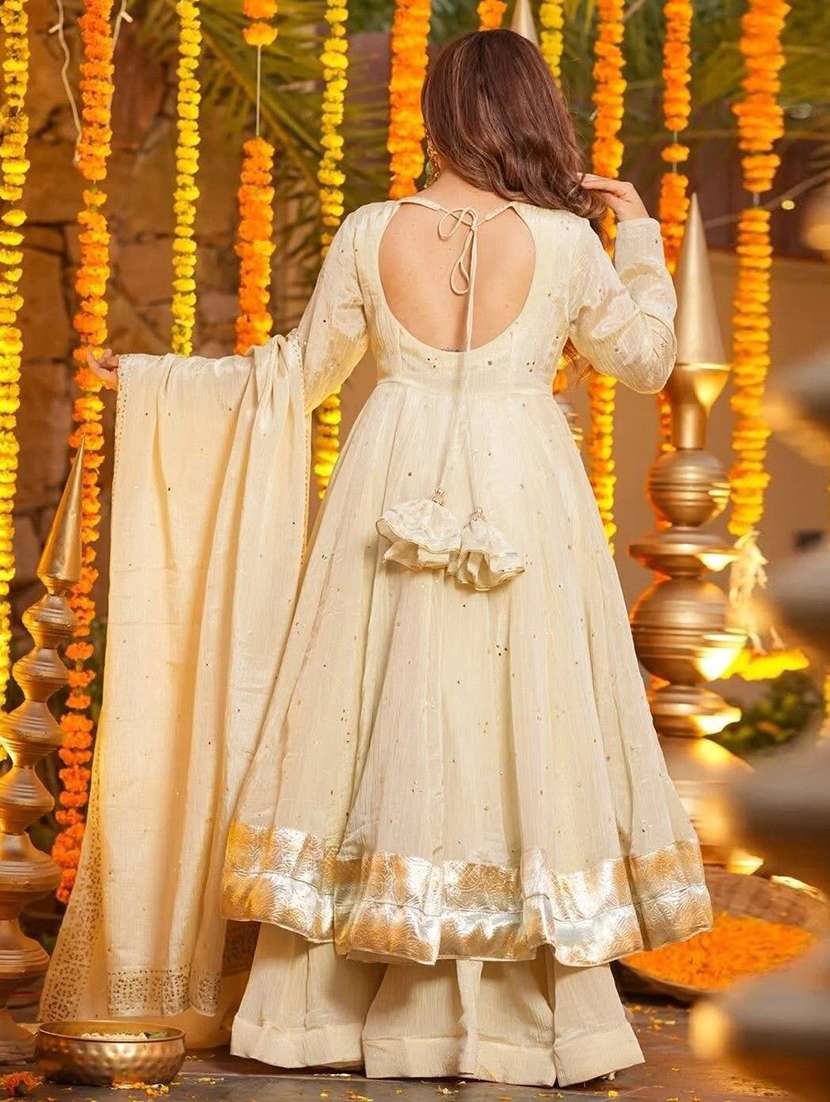 women embroidered long sleeves kurta palazzo set with dupatta - 22580055 -  Standard Image - 3