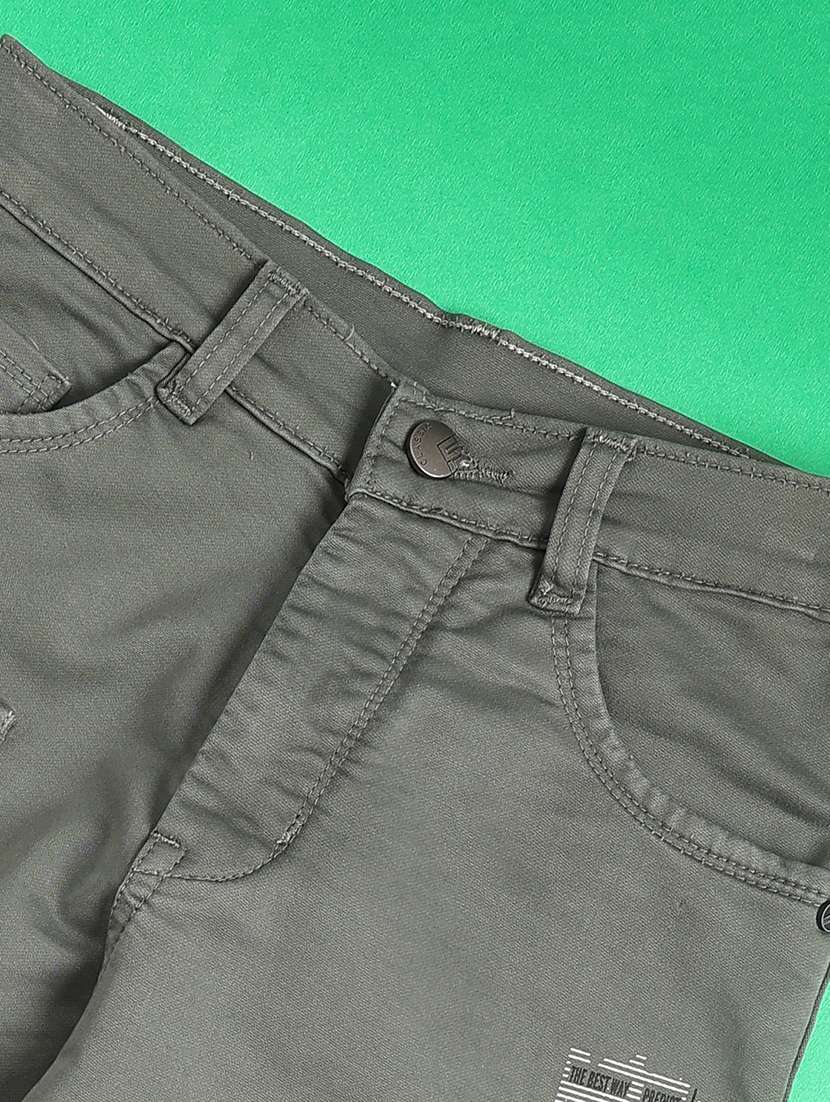 boys solid mid rise cargo pant - 22580190 -  Standard Image - 3