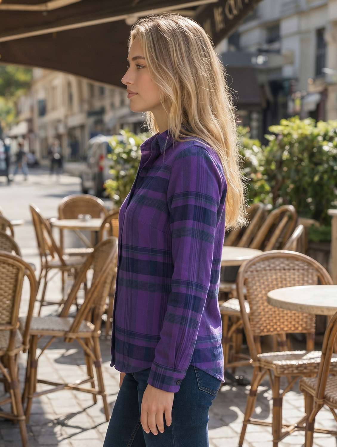 women printed long sleeves regular shirt - 22580211 -  Standard Image - 5