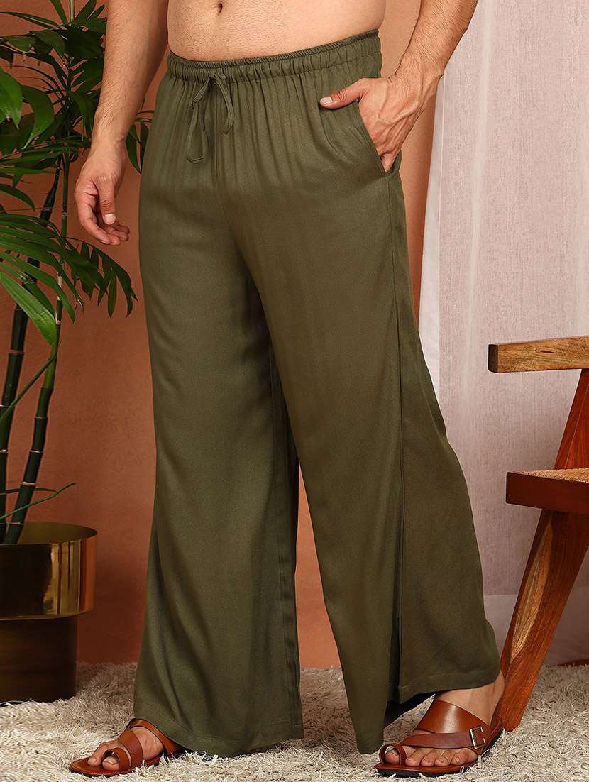 men solid mandarin neck kurta pyjama set - 22580372 -  Standard Image - 5