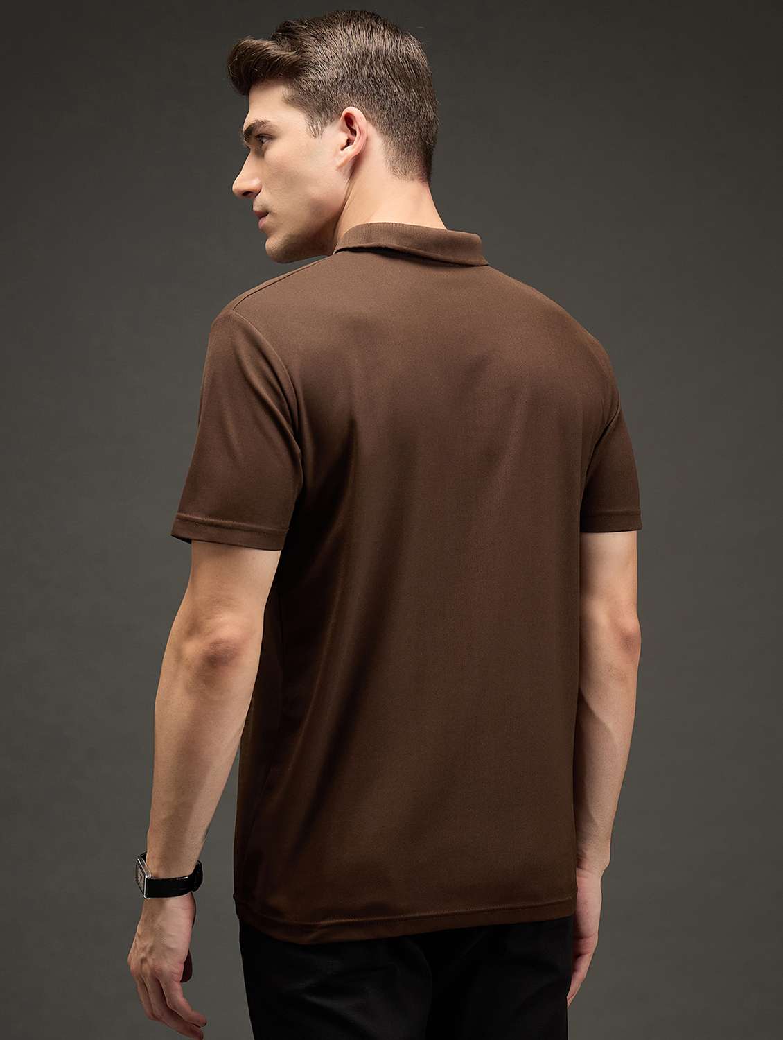 men solid short sleeve regular fit polo t-shirt - 22580455 -  Standard Image - 3