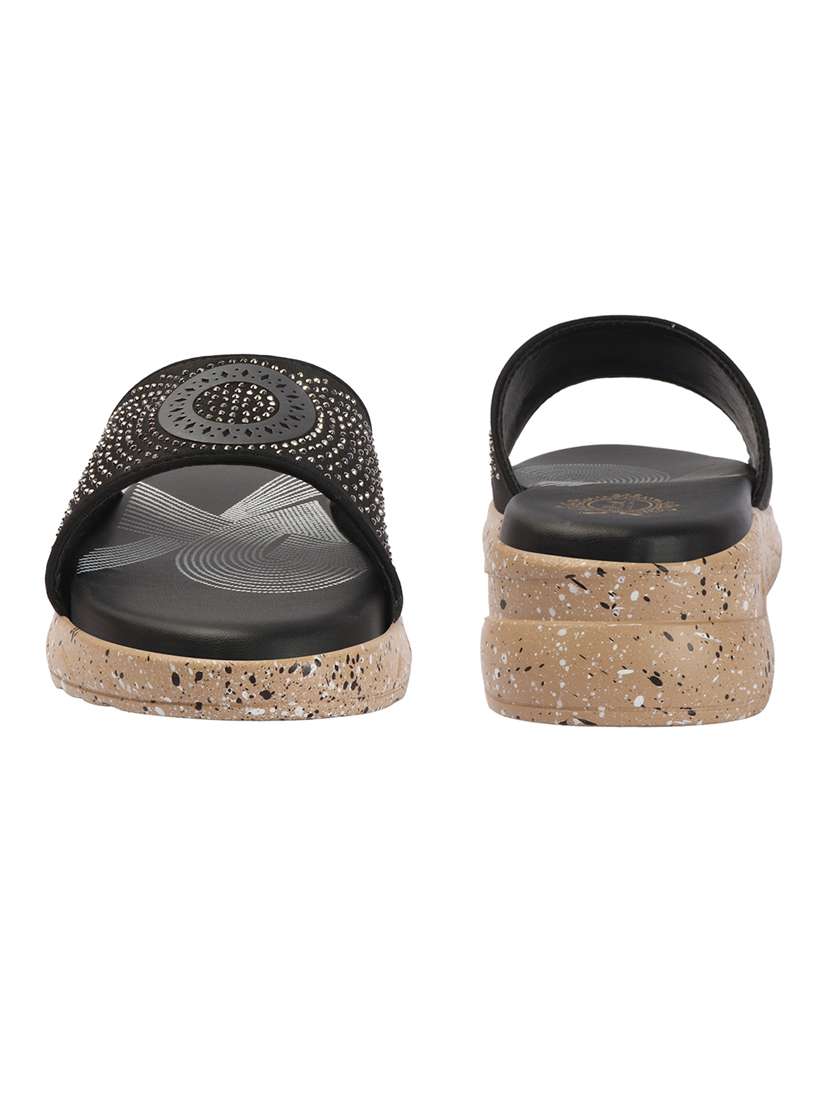 women embellished slip on wedges - 22580574 -  Standard Image - 3