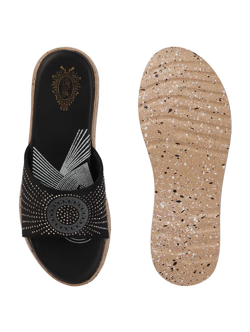 women embellished slip on wedges - 22580579 -  Standard Image - 3