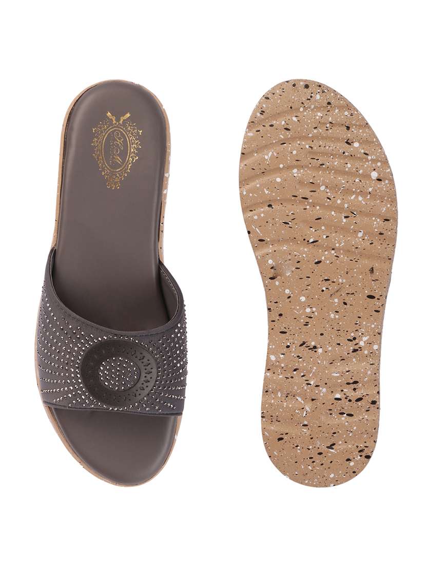 women embellished slip on wedges - 22580581 -  Standard Image - 3