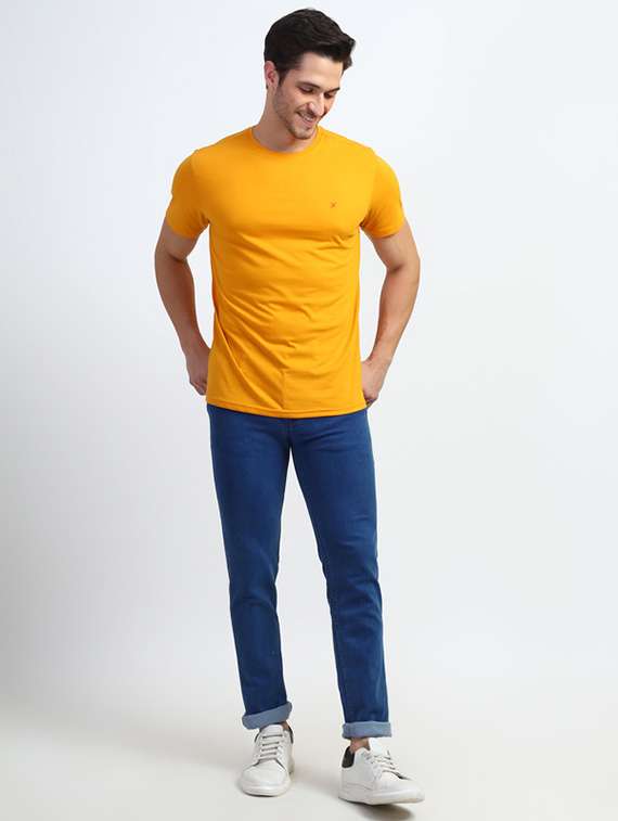 men plain mid rise full length slim fit jeans - 22580612 -  Standard Image - 5