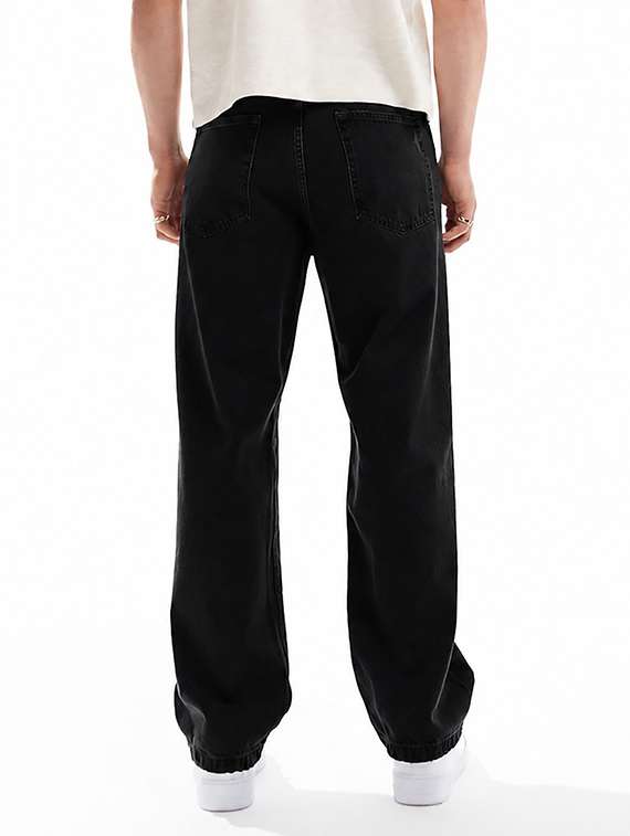 men slash knee mid rise full length baggy jeans - 22580680 -  Standard Image - 3