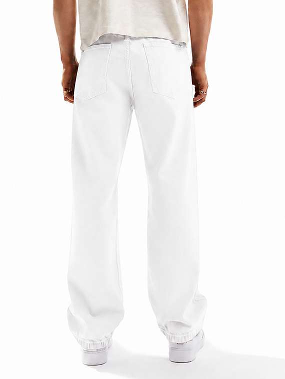 men slash knee mid rise full length baggy jeans - 22580692 -  Standard Image - 3