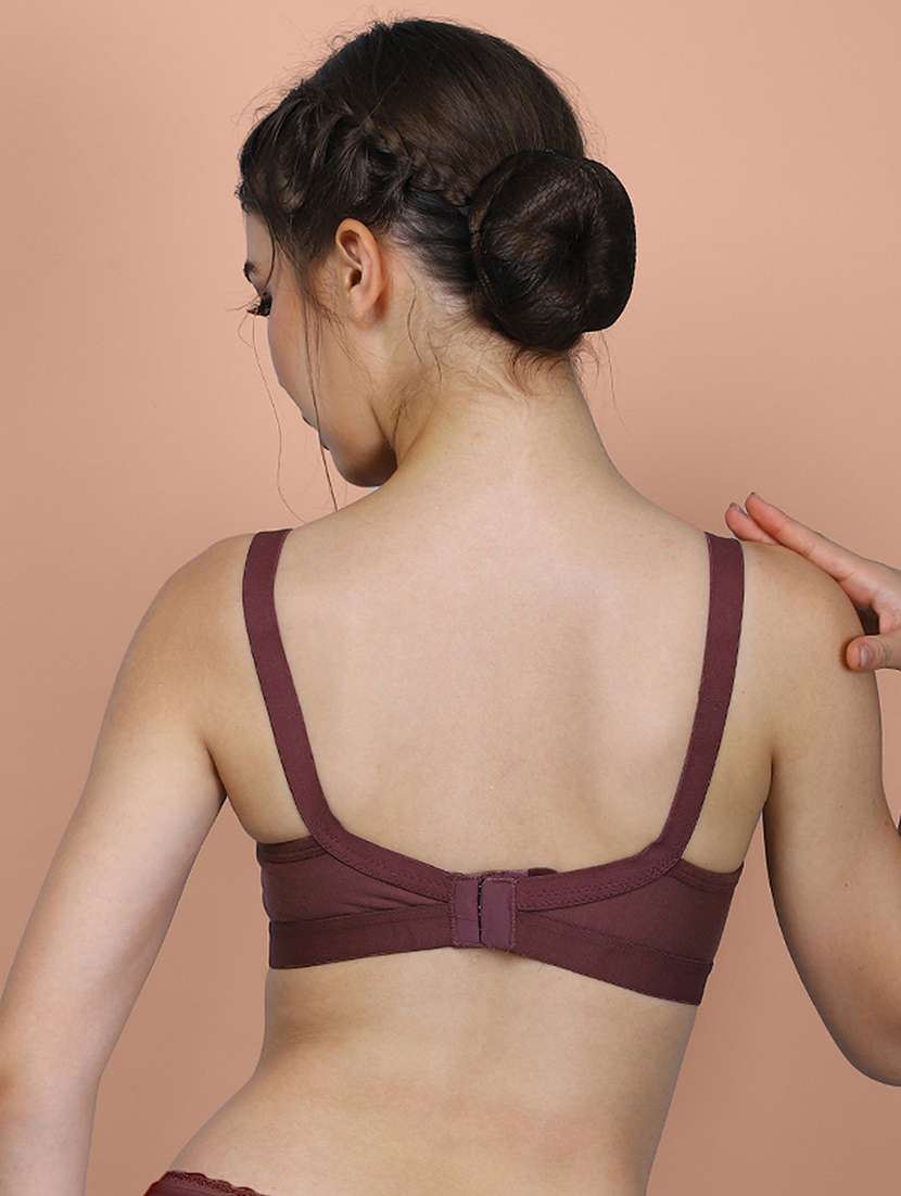 women pack of 3 solid full coverage regular bra - 22580732 -  Standard Image - 3