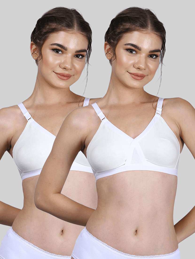 women pack of 2 solid full coverage bra