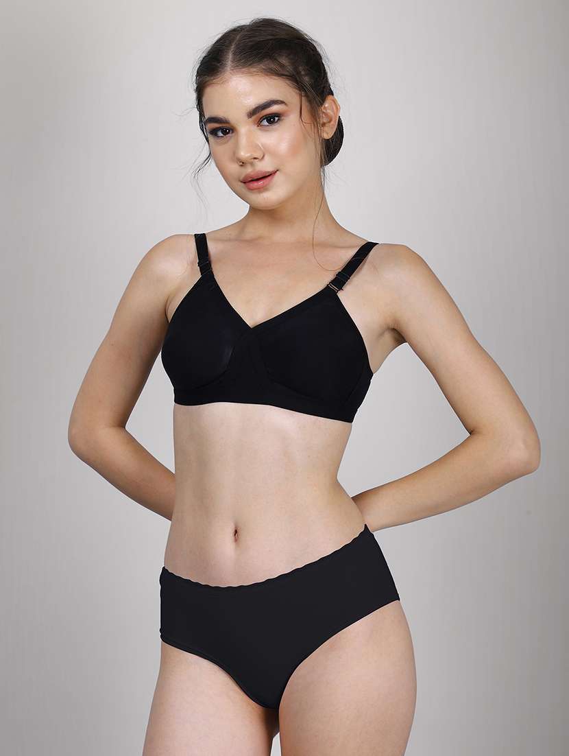 women pack of 3 solid full coverage bra - 22580818 -  Standard Image - 3