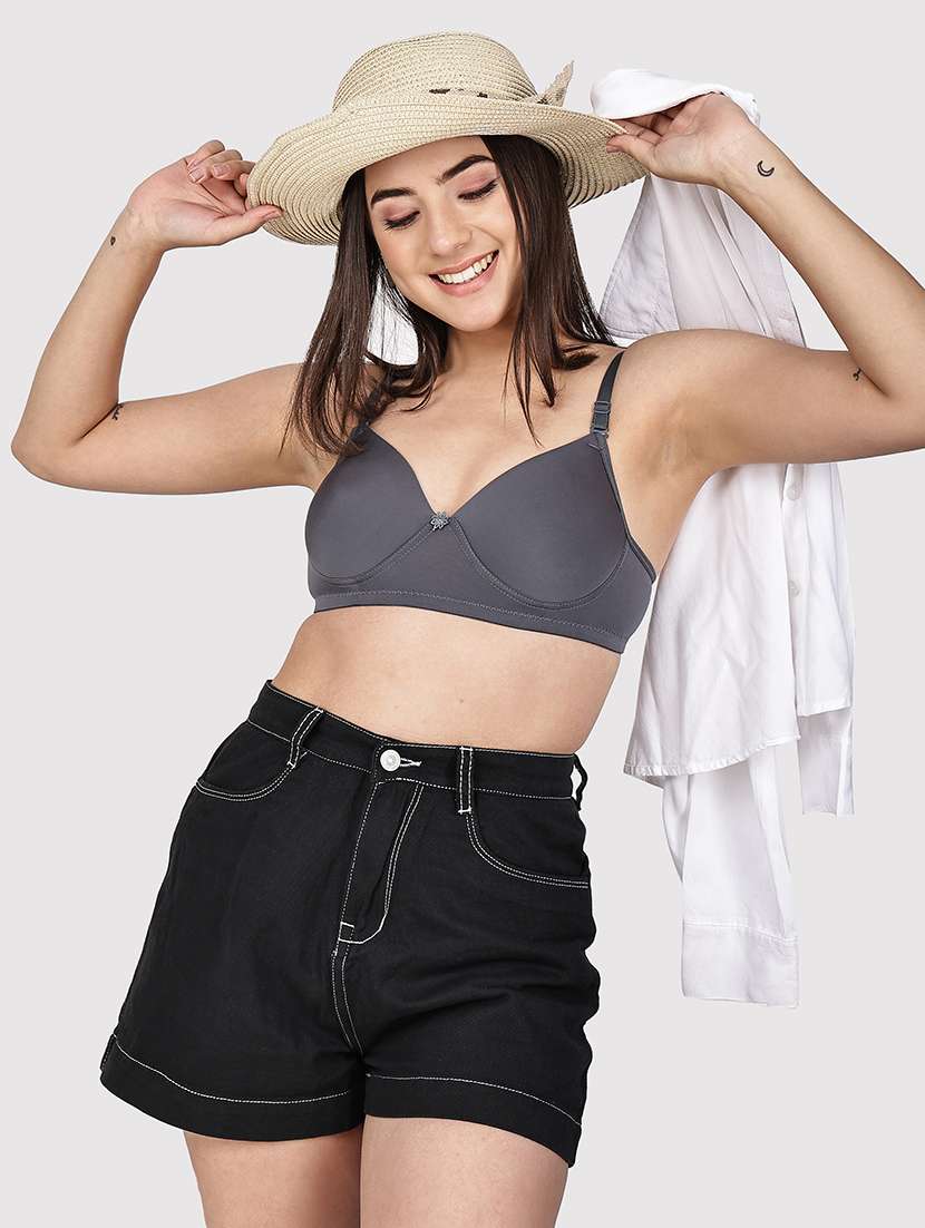 Women Pack Of 2 Solid Three Fourth Coverage T-shirt Bra - 22580847 -  Standard Image - 3