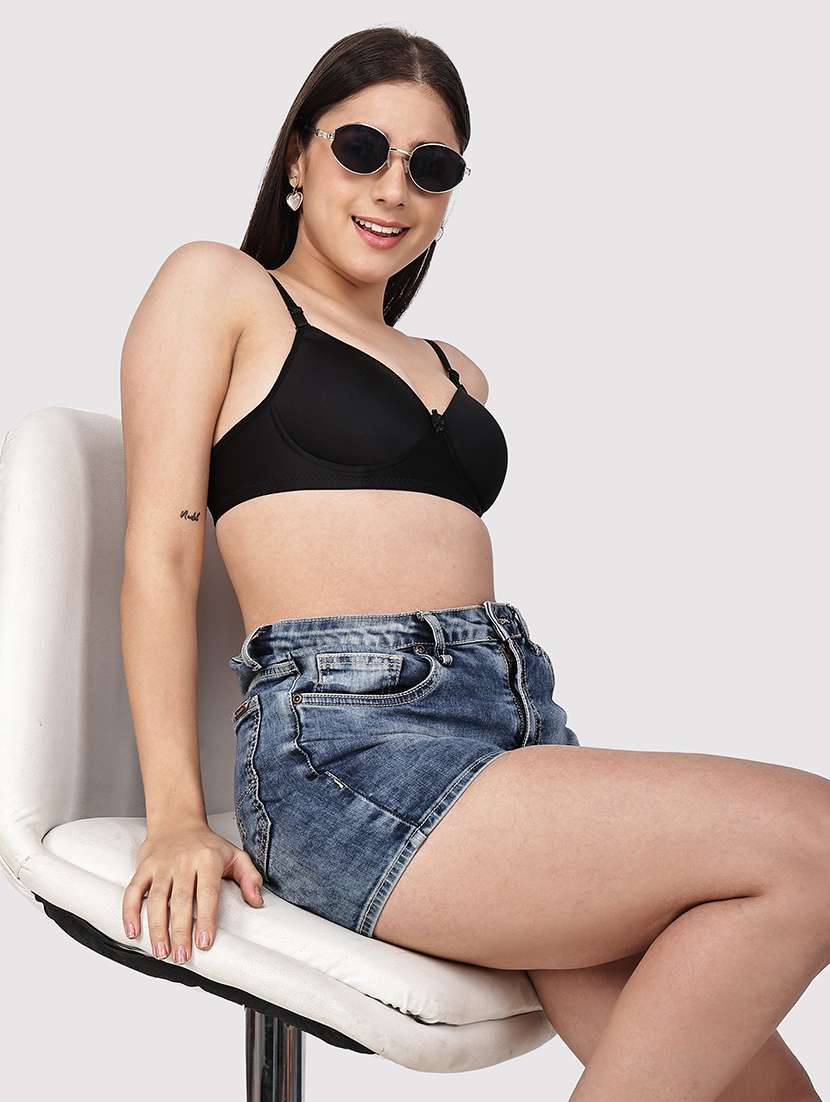 women pack of 2 solid full coverage t-shirt bra - 22580877 -  Standard Image - 3