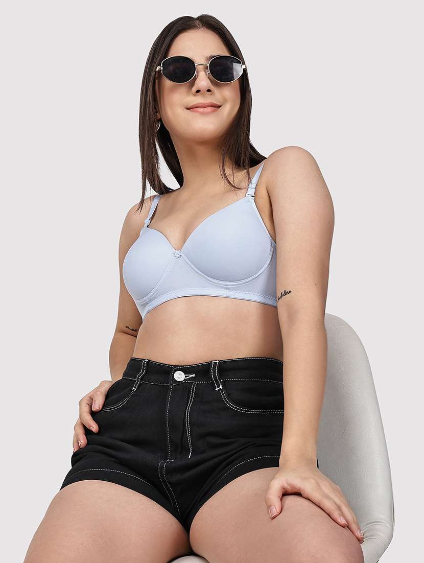 women pack of 3 solid three fourth coverage t-shirt bra - 22580897 -  Standard Image - 3