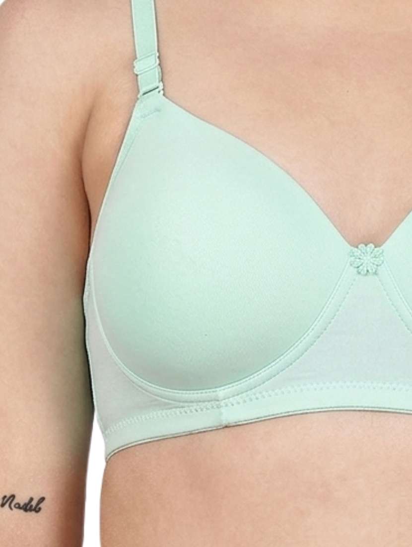 women pack of 3 solid three fourth coverage t-shirt bra - 22580897 -  Standard Image - 5