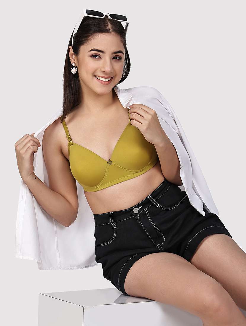 women pack of 3 solid three fourth coverage t-shirt bra - 22580907 -  Standard Image - 3
