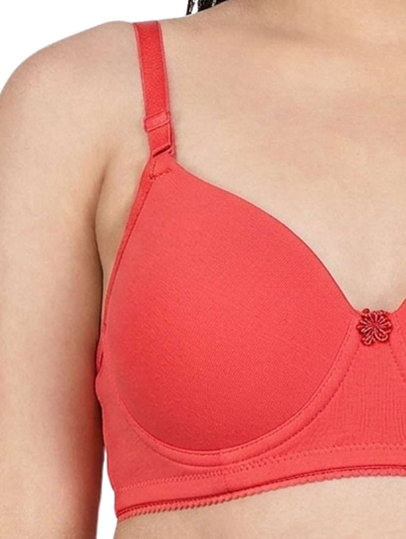 women pack of 3 solid three fourth coverage t-shirt bra - 22580932 -  Standard Image - 5