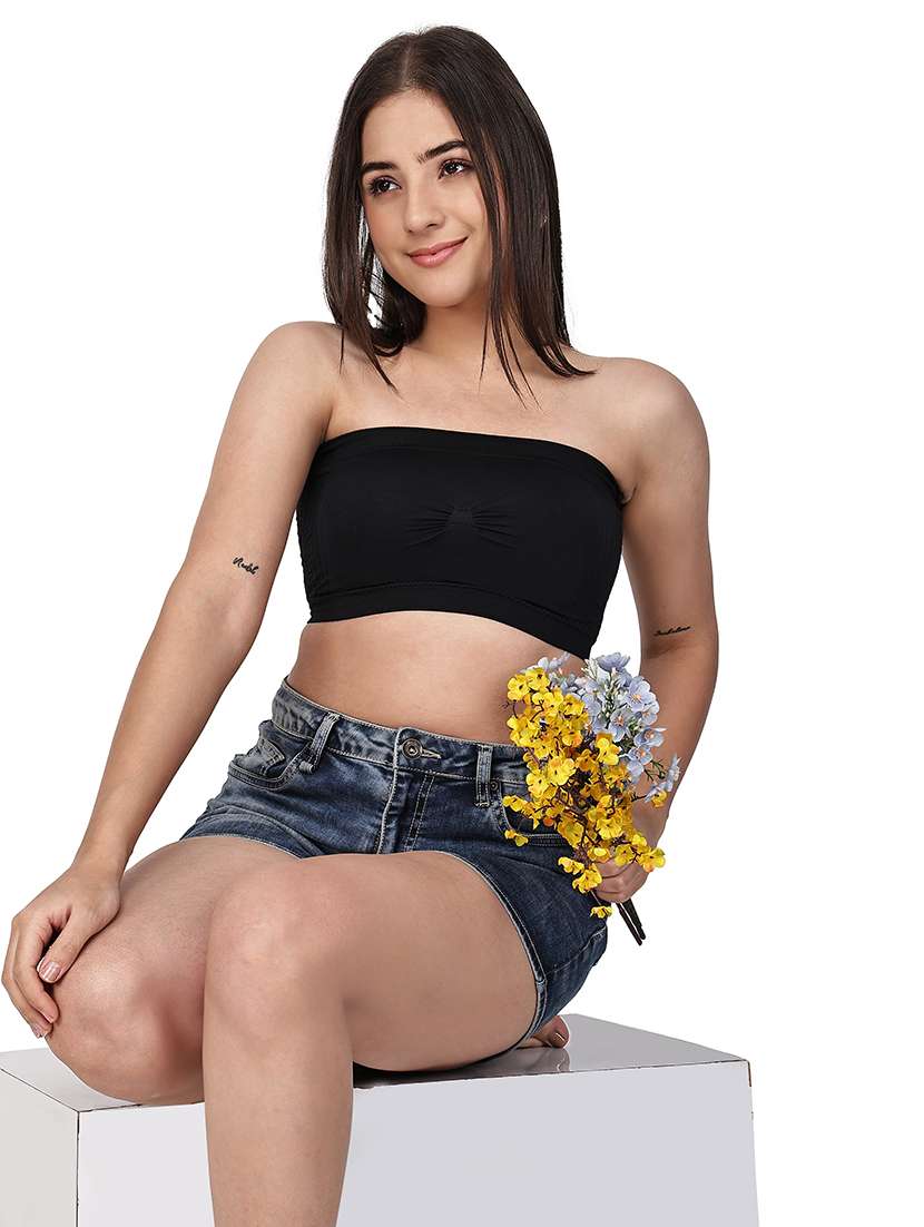 Women Solid Full Coverage Tube Bra - 22580955 -  Standard Image - 3