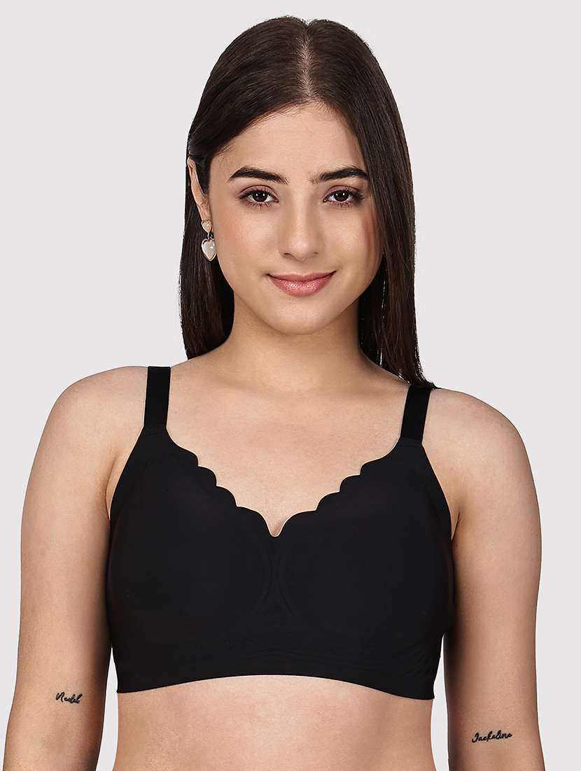 women solid full coverage bralette 