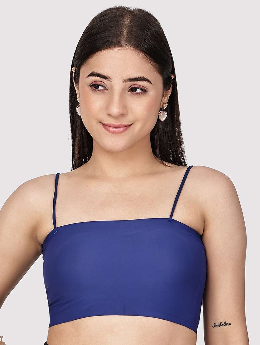 women solid full coverage tube bra