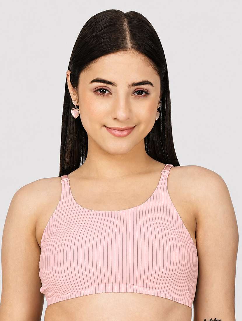 women striped full coverage bralette