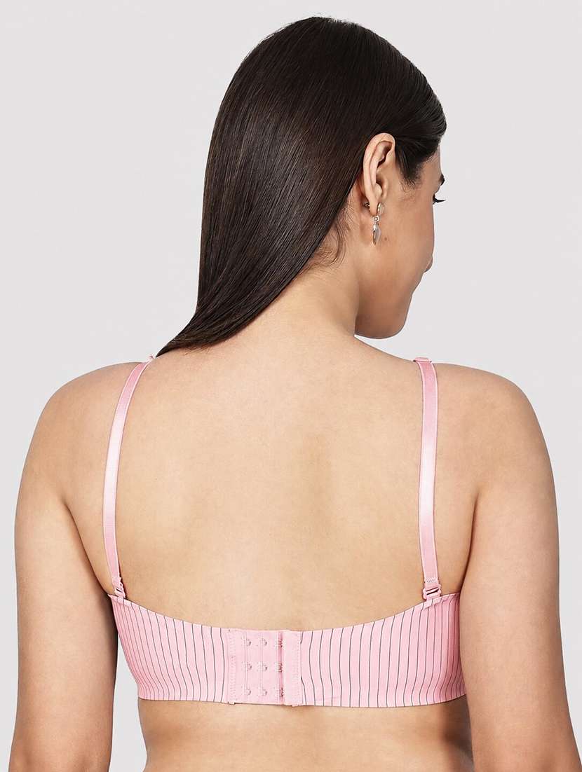Women Striped Full Coverage Bralette - 22580981 -  Standard Image - 3