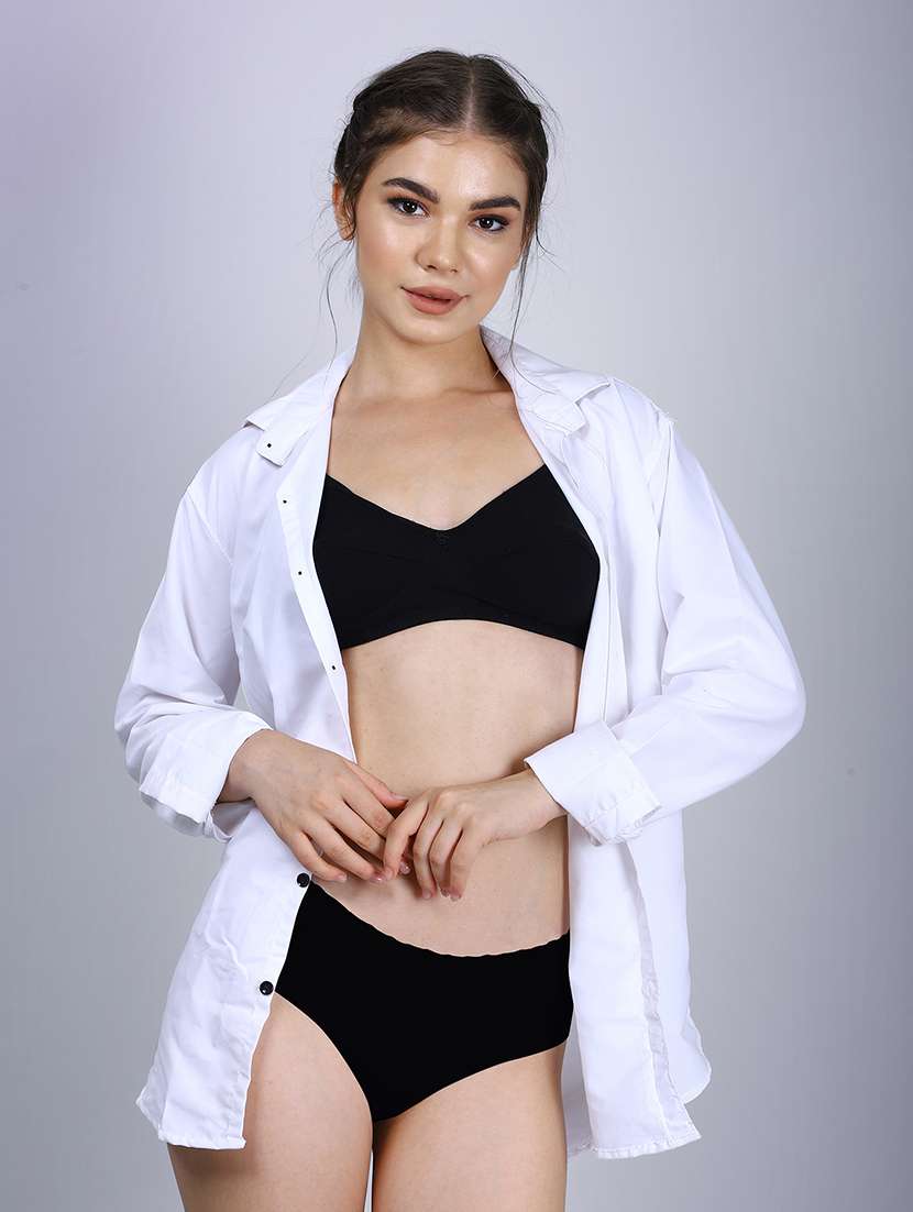 women pack of 3 solid full coverage regular bra - 22581021 -  Standard Image - 3