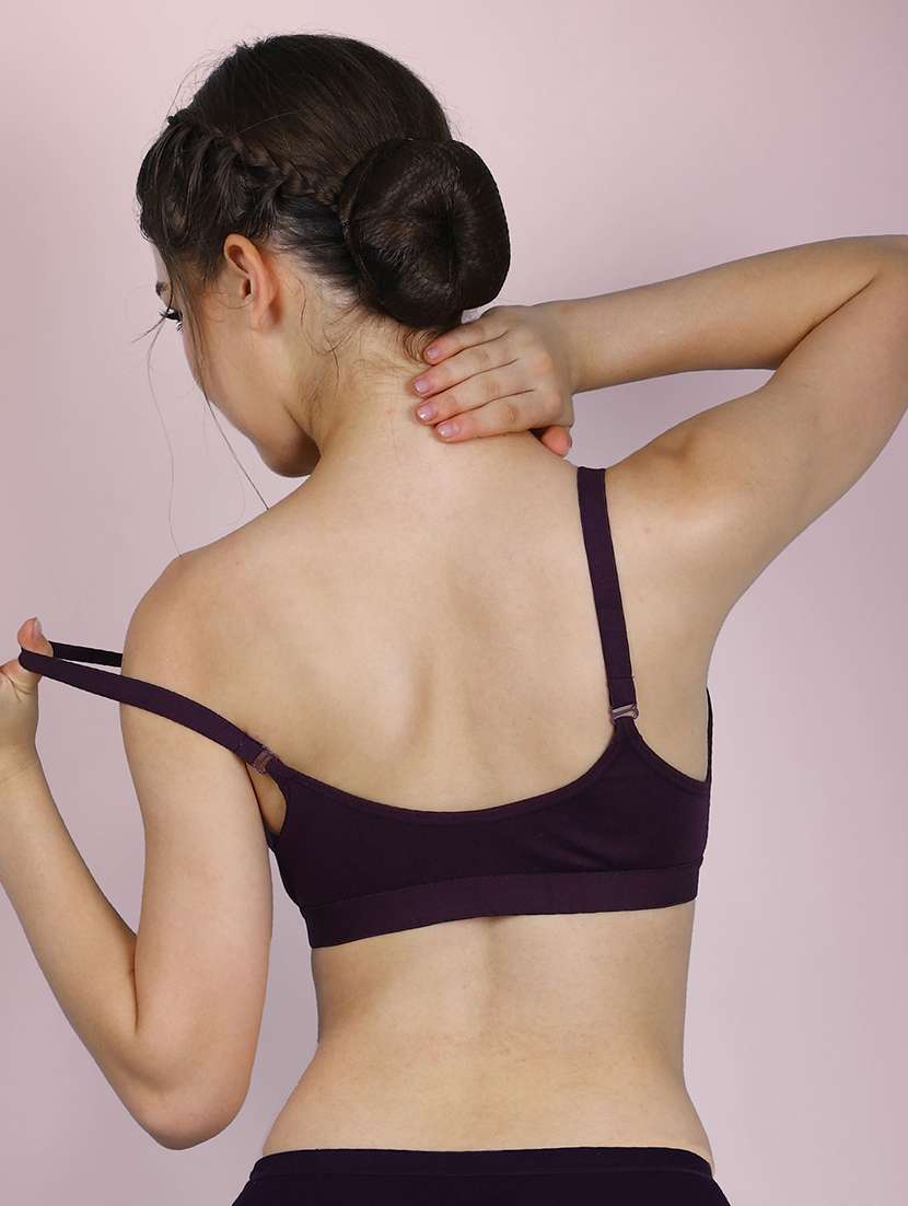 women pack of 3 solid full coverage bra - 22581111 -  Standard Image - 3
