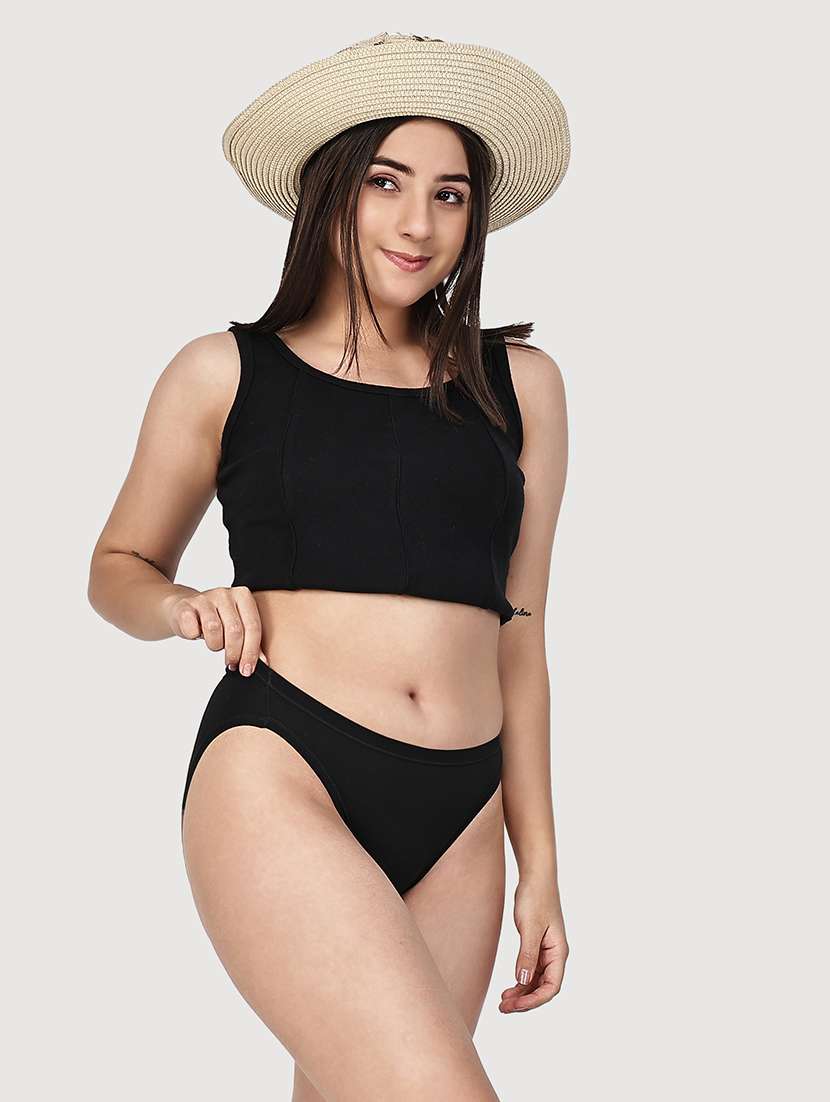 women pack of 2 solid mid rise regular panty - 22581243 -  Standard Image - 3
