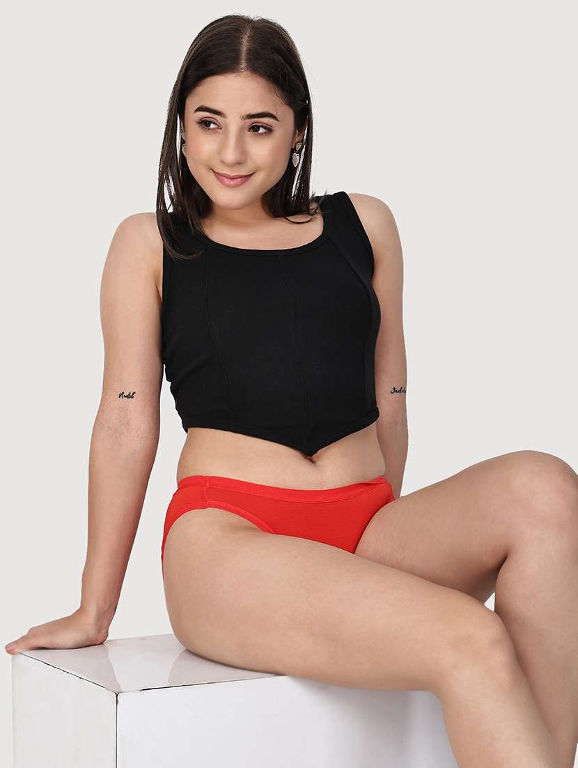 women pack of 2 solid mid rise regular panty - 22581250 -  Standard Image - 3